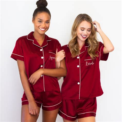 personalized bridesmaid pajamas|matching pajamas for bridal party.